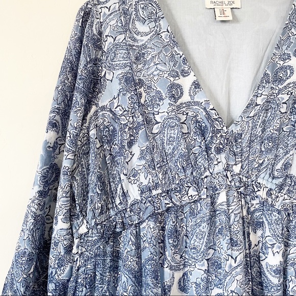 Rachel Zoe Paisley Long Sleeve Maxi Dress - Picture 4 of 9